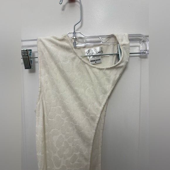 Silk Roads By Adriana Iglesias Wendi Terry Maxi Dress In White Bridal Cutout M - Picture 5 of 8